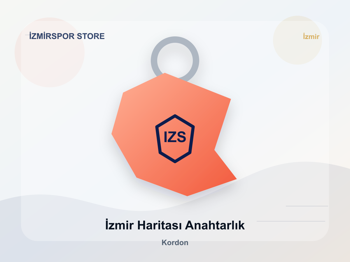 İzmir Haritası Anahtarlık