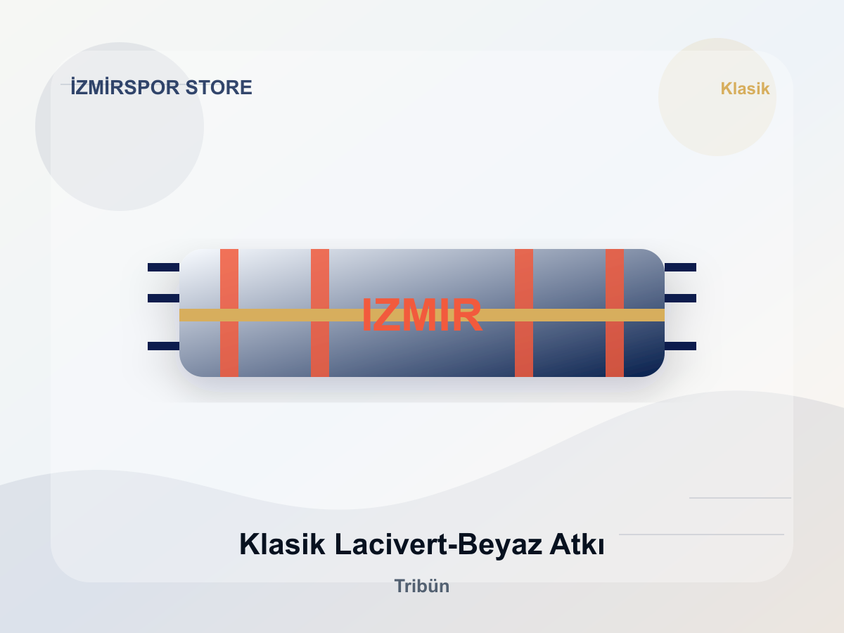 Klasik Lacivert-Beyaz Atkı